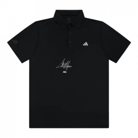 Collin Morikawa Signed Black Adidas Golf Polo Shirt