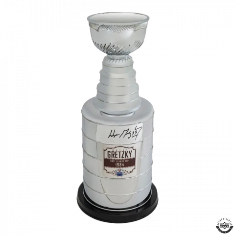 Wayne Gretzky Signed First Stanley Cup 1984 Replica Trophy
