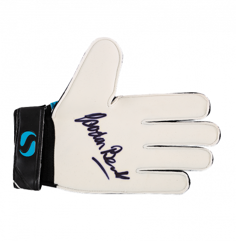Gordon Banks Signed Blue and Black Sondico Goalkeeper Glove
