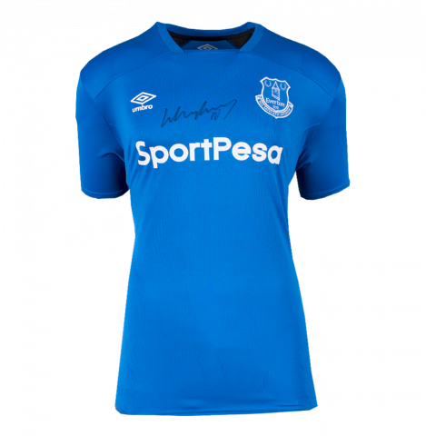 Wayne Rooney Front Signed Everton Umbro Training Home Shirt