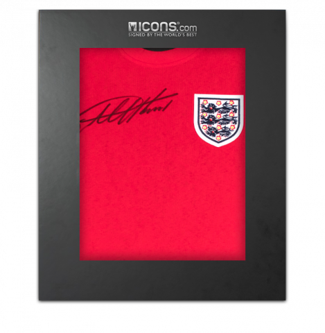 Sir Geoff Hurst Front Signed Score Draw England 1966 Away Shirt In Deluxe Packaging