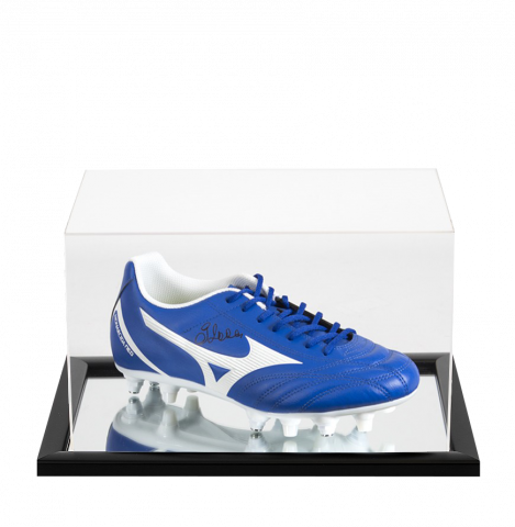 Gianfranco Zola Signed Mizuno Boot In Acrylic Case