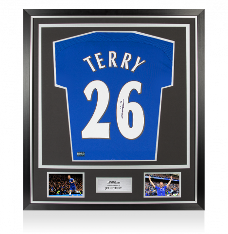 John Terry Back Signed Chelsea 2007-08 Home Shirt In Classic Frame
