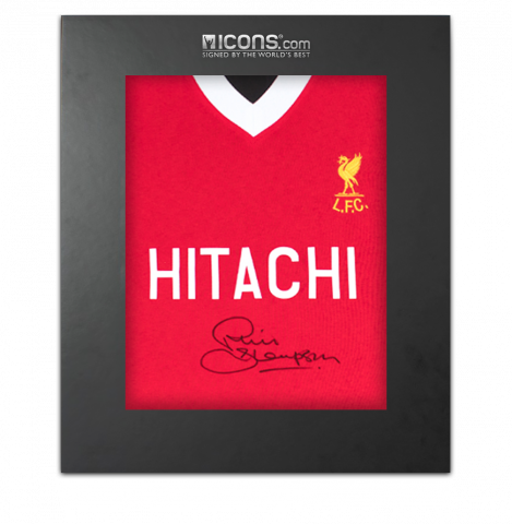 Phil Thompson Front Signed Liverpool FC 1978 Home Shirt In Deluxe Packaging