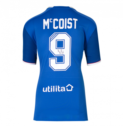 Ally McCoist Back Signed Rangers 2018-19 Home Shirt