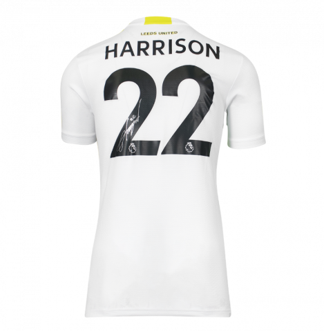 Jack Harrison Back Signed Leeds United 2021-22 Home Shirt