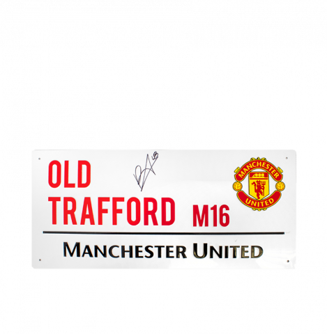 Bruno Fernandes Signed Manchester United Street Sign