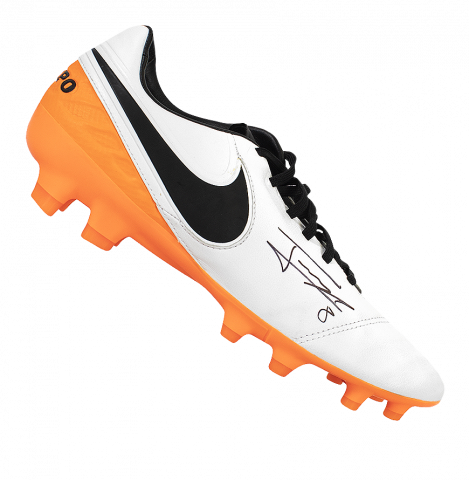 Jorginho Signed White and Orange Nike Tiempo Boot