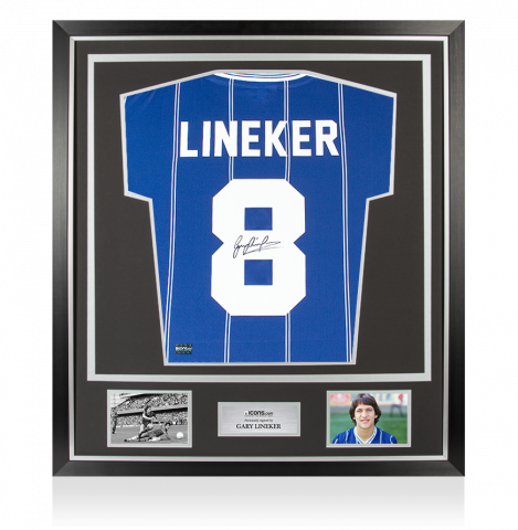 Gary Lineker Back Signed Leicester City 1984-85 Home Shirt In Classic Frame