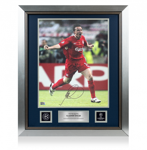 Vladimir Smicer Official UEFA Champions League Signed and Framed Liverpool Photo: 2005 UEFA Champions League Winner