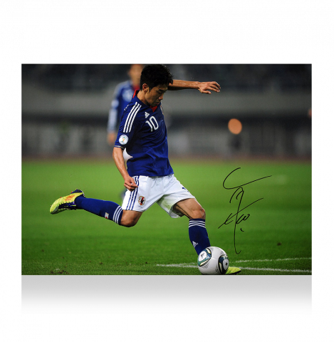 Shinji Kagawa Signed Japan Photo: Blue Samurai