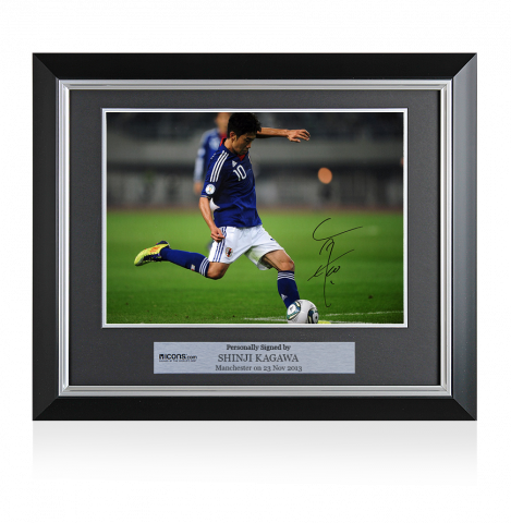Shinji Kagawa Signed and Framed Japan Photo: Blue Samurai