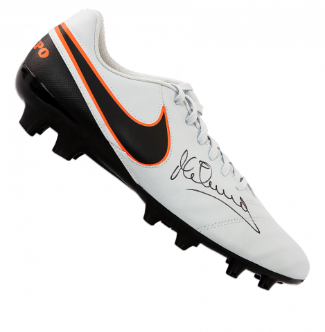 Michael Owen Signed Grey Nike Tiempo Boot