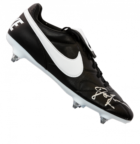 John Barnes Signed Black Nike Boot