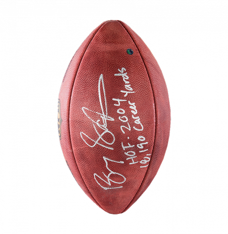 Barry Sanders Signed Official NFL Duke Football: "HOF 2004, 18,190 Career Yards" Inscription