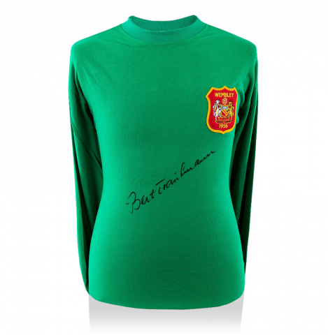 Bert Trautmann Signed Retro Manchester City Goalkeeper Shirt: 1956 FA Cup Final Special Edition