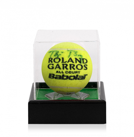 Bjorn Borg Signed French Open Tennis Ball In Acrylic Case