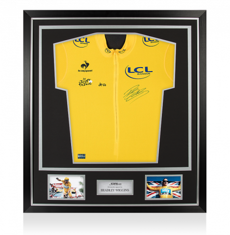 Bradley Wiggins Signed Yellow Tour de France Jersey In Classic Frame