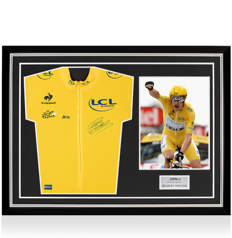 Bradley Wiggins Signed Yellow Tour de France Jersey In Hero Frame: Option 1