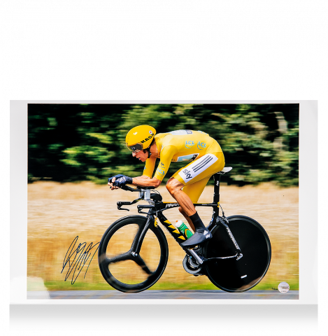 Bradley Wiggins Signed Limited Edition Photo: Tour de France Time Trial