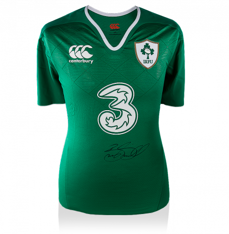 Brian O'Driscoll Front Signed Ireland Rugby Shirt