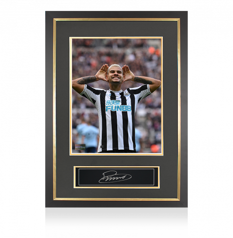 Bruno Guimaraes Signed Plaque and Photo Frame: Newcastle United Fan Favourite
