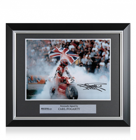 Carl Fogarty Signed and Framed Photo: World Superbike Champion