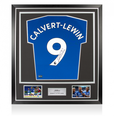 Dominic Calvert-Lewin Back Signed Everton 2020-21 Home Shirt In Classic Frame