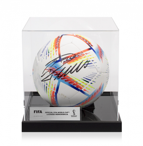 Cristiano Ronaldo Official 2022 FIFA World Cup™ Signed Football In Acrylic Case