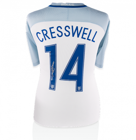 Aaron Cresswell England Back Signed 2016-17 Home Shirt
