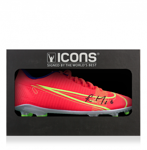 Riyad Mahrez Signed Red Nike Mercurial Boot In Deluxe Packaging