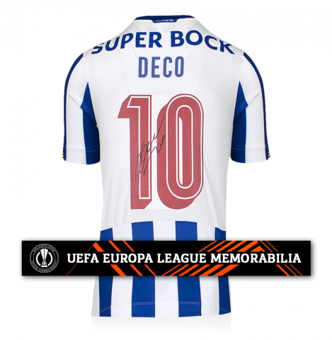 Deco Official UEFA Europa League Back Signed Modern FC Porto Home Shirt