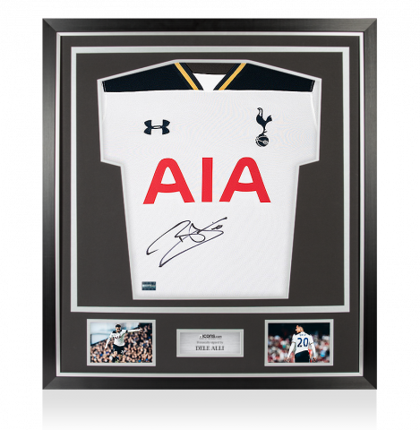 Dele Alli Front Signed Tottenham Hotspur 2016-17 Home Shirt In Classic Frame
