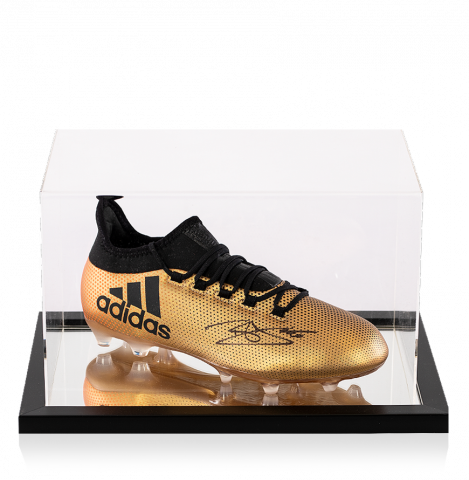 Dele Alli Signed Gold Adidas X Boot In Acrylic Case
