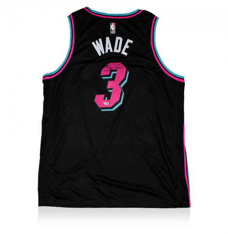 Dwyane Wade Back Signed Miami Heat Jersey: Vice Nights Special Edition