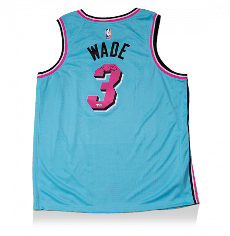 Dwyane Wade Back Signed Miami Heat Jersey: Vice Wave Special Edition