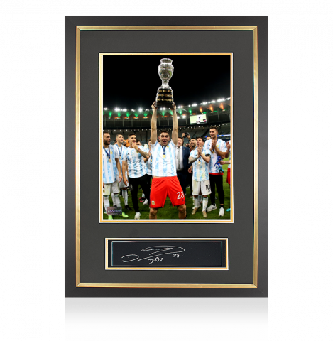 Emiliano Martinez Signed Plaque and Photo Frame: 2021 Copa América Winner