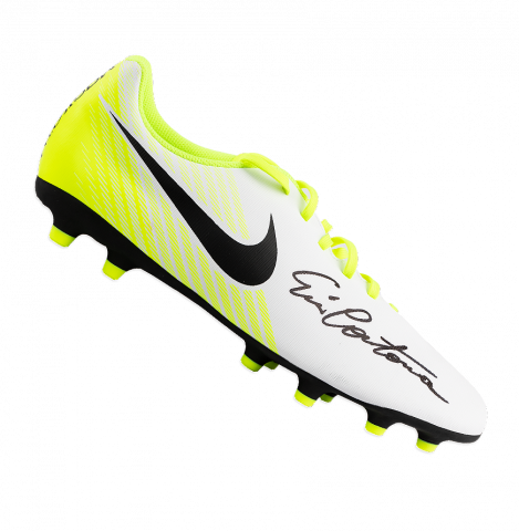 Eric Cantona Signed White and Green Nike Boot