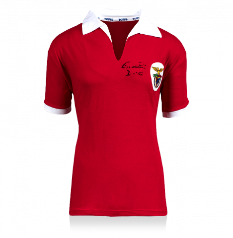 Eusebio Front Signed Retro Benfica Shirt