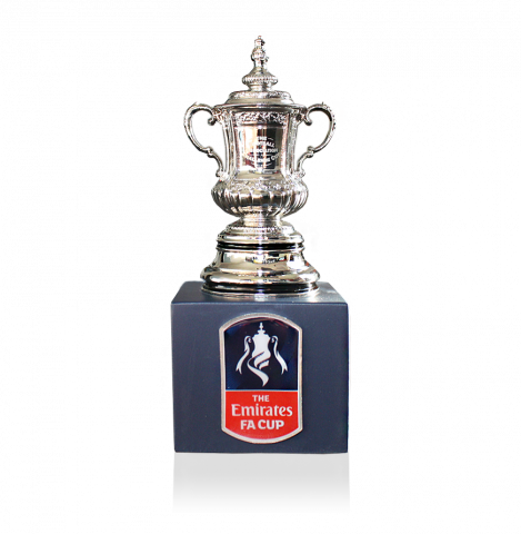 Official Emirates FA Cup Mini 3D Replica Trophy On Pedestal