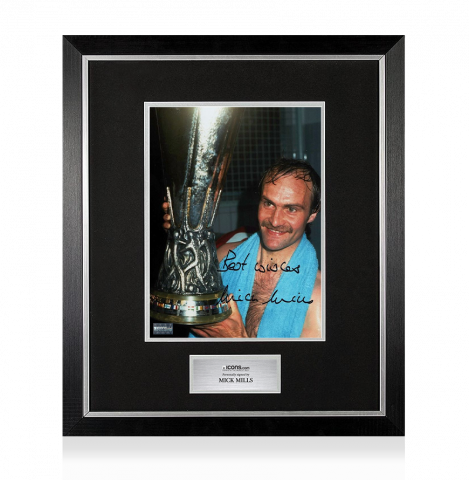 Mick Mills Signed Photo In Premium Photo Frame