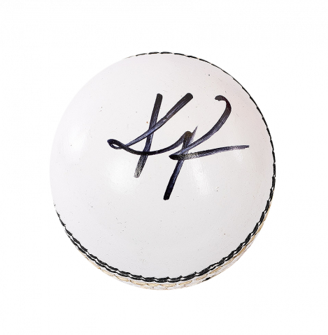 Kevin Pietersen Signed White Cricket Ball