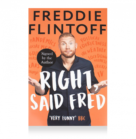 Andrew Flintoff Signed Book: Right Said Fred