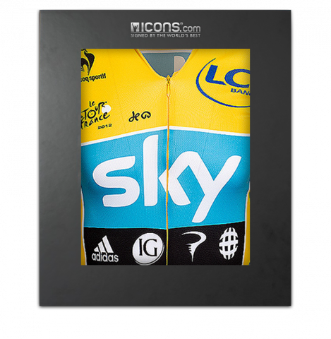 Bradley Wiggins Front Signed Yellow Tour de France Jersey In Deluxe Packaging