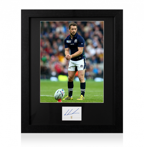 Greig Laidlaw Signed Rugby World Cup 2015 Card and Scotland Photo Frame