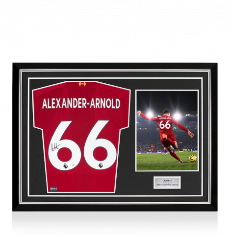 Trent Alexander-Arnold Back Signed Liverpool FC 2019-20 Home Shirt In Hero Frame: Option 1