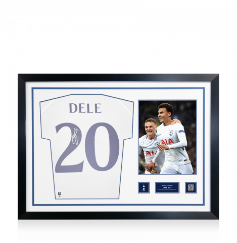 Dele Alli Official Tottenham Hotspur Signed and Framed T-Shirt