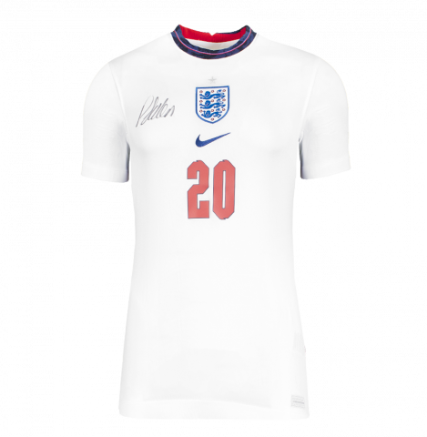 Phil Foden Front Signed England 2020 Home Shirt