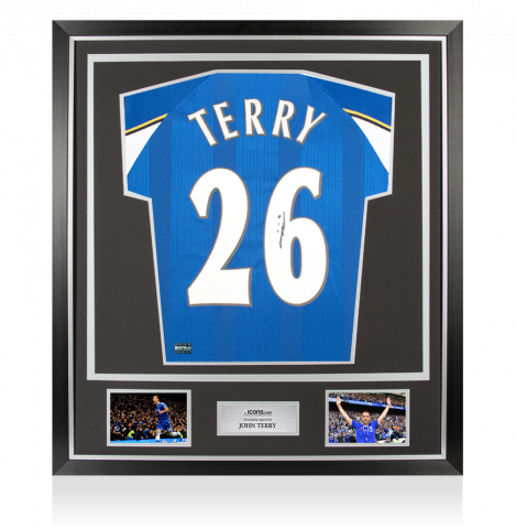 John Terry Back Signed Chelsea 1998 ECWC Shirt In Classic Frame
