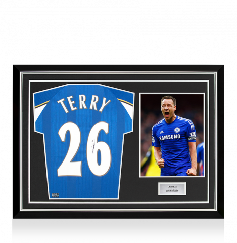 John Terry Back Signed Chelsea 1998 ECWC Shirt In Hero Frame: Option 1